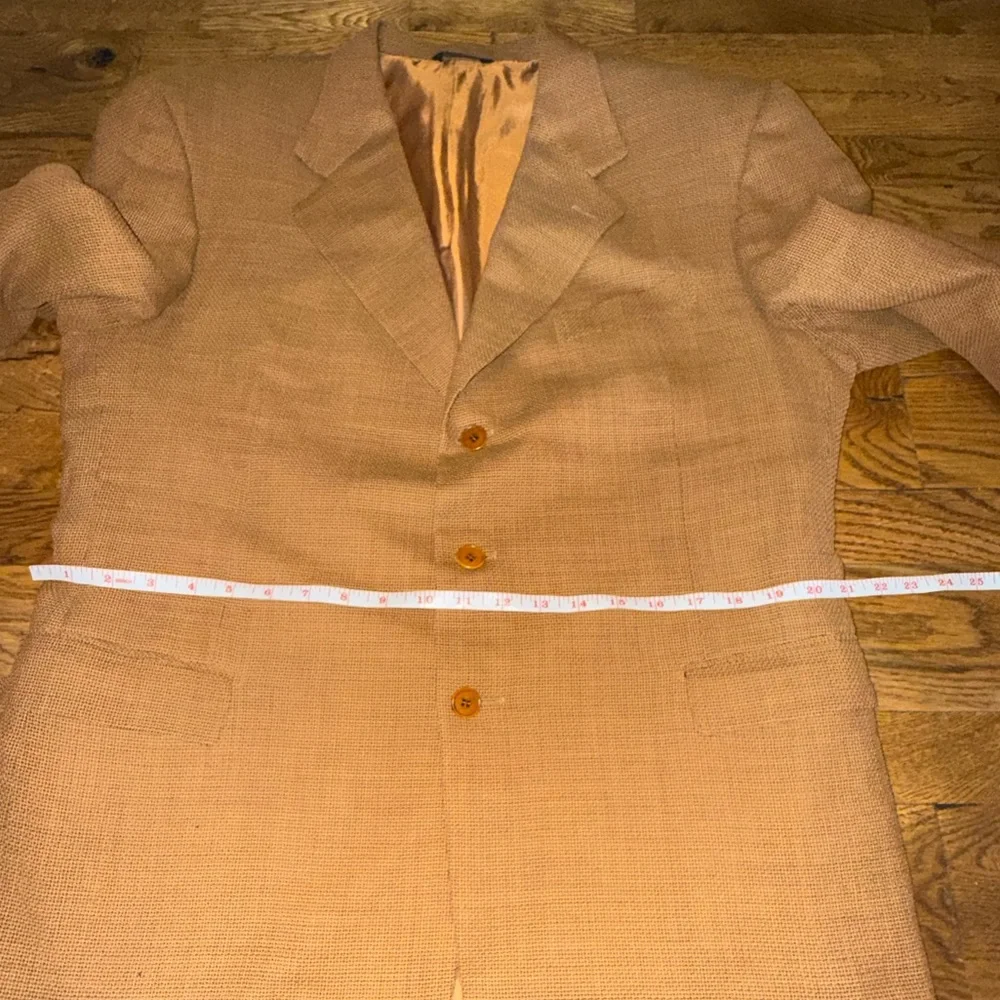Pal Zileri. Rare Custom Lightweight Wool Blazer. Orange/Brown. Size 46.